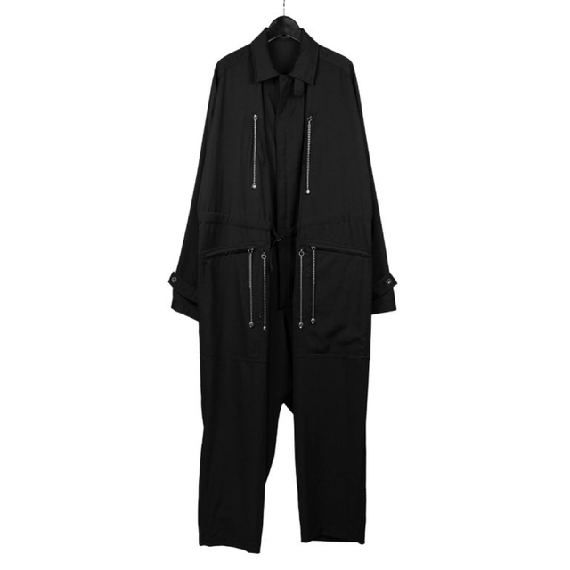 Yohji Yamamoto POUR HOMME(ヨウジヤマモトプールオム)の【最終値下げ】yohji yamamoto 21aw ギャバファスナーツナギ メンズのパンツ(サロペット/オーバーオール)の商品写真