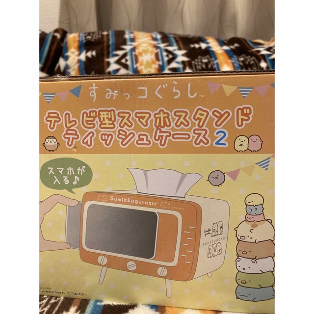 SALE中】スマホスタンド&ティッシュケース すみっコぐらし テレビ型スマホスタンドティッシュケース