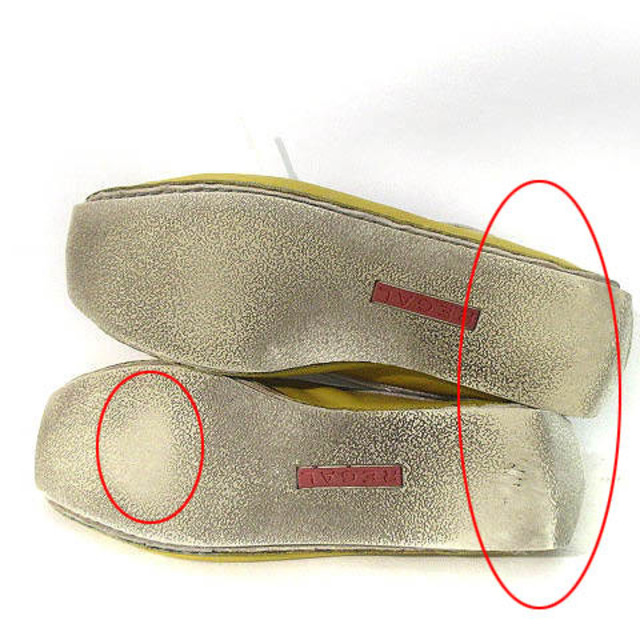 REGAL(リーガル)のリーガル デッキシューズ モカシン レザー 黄 イエロー 白 ホワイト 24cm レディースの靴/シューズ(ローファー/革靴)の商品写真