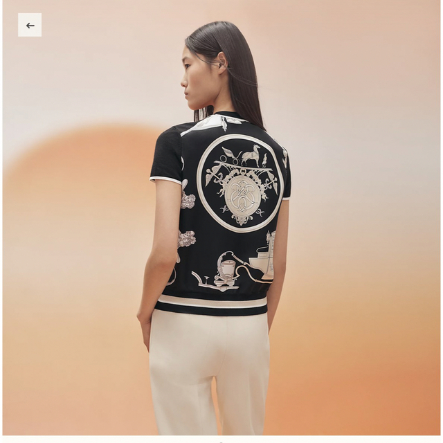HERMES - エルメス新作 ツイルレーヌ・ショートスリーブニット HERMES - エルメス新作 ツイルレーヌ・ショートスリーブニット