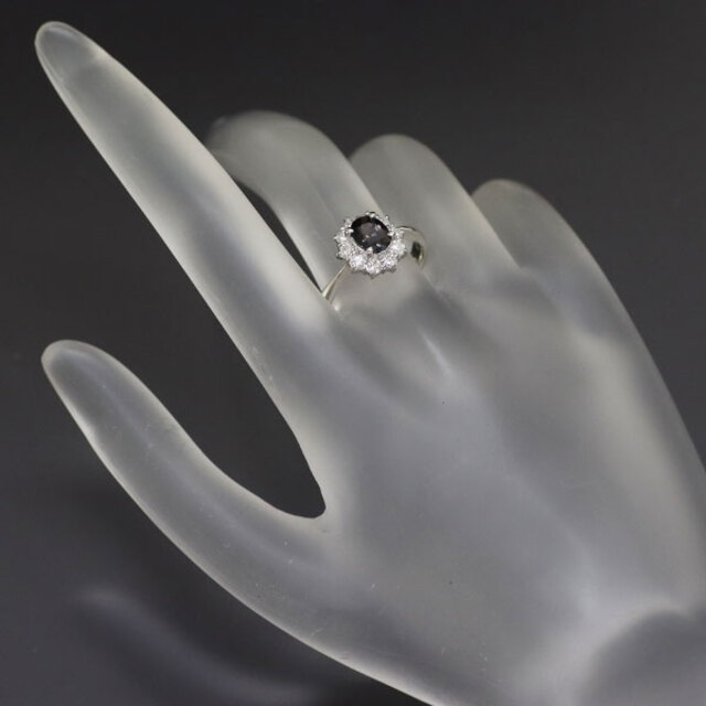 Pt900  サファイア ダイヤモンド リング 0.838ct D0.40ct レディースのアクセサリー(リング(指輪))の商品写真