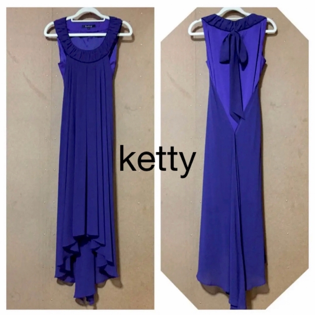 Lサイズ　ketty ネックレス付き4wayシフォンドレープワンピース160cmネックレス