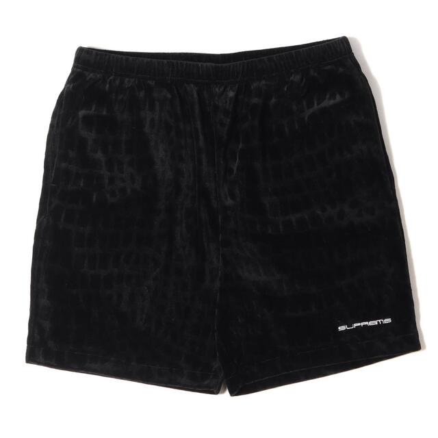 Supreme シュプリーム パンツ 18SS クロコダイル柄 ベロアショーツ ...