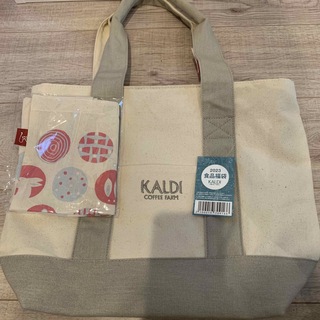 カルディ(KALDI)のカルディ　福袋2023 トートバッグ　もへじ干支トートバッグセット(ショップ袋)