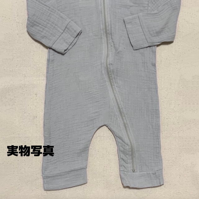 子ども服 100 グレー 恐竜 パーカー ロンパース ダイナソー ベビー キッズ キッズ/ベビー/マタニティのキッズ服男の子用(90cm~)(その他)の商品写真