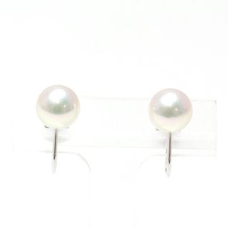 ミキモト MIKIMOTO パール イヤリング K18WG/アコヤ真珠(7.6mm