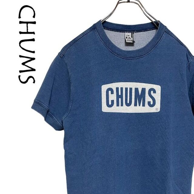 CHUMS(チャムス)のCHUMS チャムス ロゴ Tシャツ クルートップ インディゴ メンズのトップス(Tシャツ/カットソー(半袖/袖なし))の商品写真