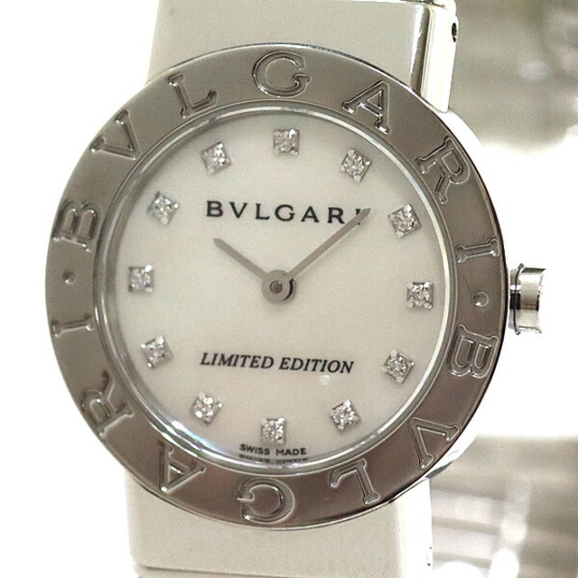 BVLGARI ブルガリ レディース腕時計 ブルガリブルガリ トゥボカス BB26 2TS 12Pダイヤ シェル文字盤 クォーツ