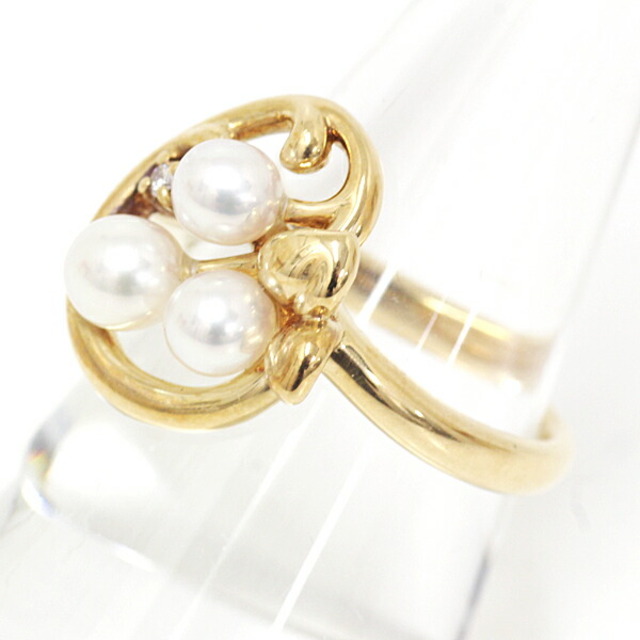 春色3カラー✧ タサキ TASAKI パールデザインリング ダイヤモンド