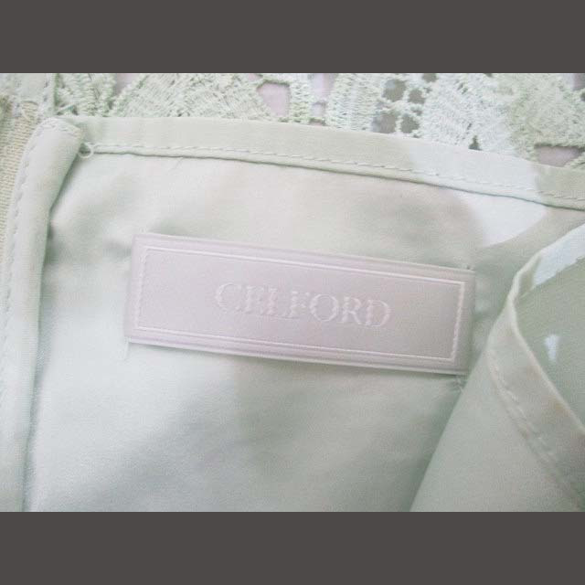 CELFORD(セルフォード)のセルフォード CELFORD フラワー レース ワンピース ドレス 36 ミント レディースのワンピース(ロングワンピース/マキシワンピース)の商品写真