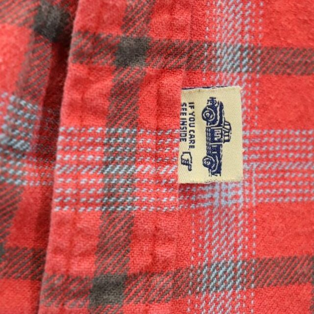 RRL RRL s 初期黒タグ 赤三ツ星 ヘビーネル チェック 長袖 シャツ