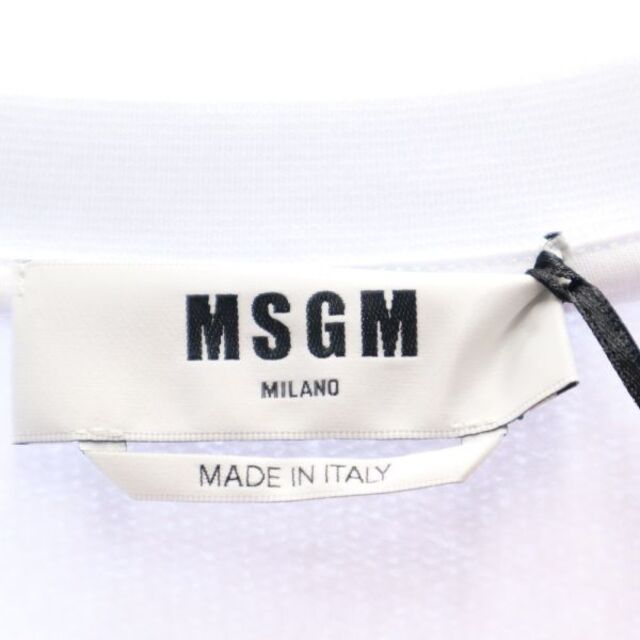 未使用 MSGM イタリア製 スウェット M ホワイト系  長袖 トレーナー 裏起毛 メンズ   【220303】 7
