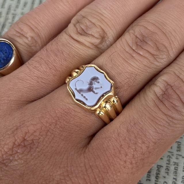 超激レア 英国 イギリス 18ct 18k インタリオリング | www.jarussi.com.br