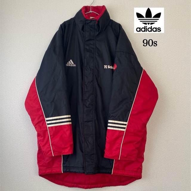 90's adidas アディダス　中フリース　ナイロンジャケット　ダウン　中綿