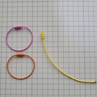 ワイヤーキーリング カラーミックス 100個 15cm キーホルダー