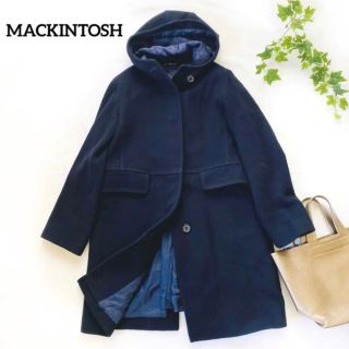 MACKINTOSH マッキントッシュ フーデット ロングコート 濃紺 ネイビー