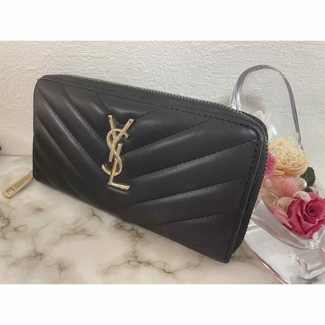 Yves Saint Laurent(イヴサンローラン)の◆YSL イヴサンローラン SaintLaurent 黒 長財布 ブランド財布 メンズのファッション小物(長財布)の商品写真