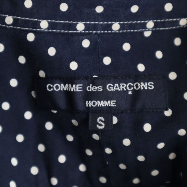 S着丈コムデギャルソンオム 2012年 日本製 レーヨンブレンド ドット 長袖 シャツ S ネイビー系 COMME des GARCONS HOMME メンズ   【220305】