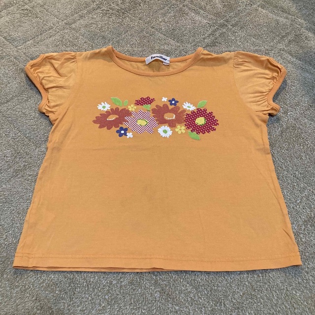 familiar(ファミリア)の130・ファミリア・オレンジTシャツ キッズ/ベビー/マタニティのキッズ服女の子用(90cm~)(Tシャツ/カットソー)の商品写真