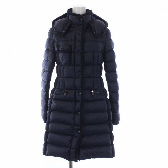 メーカー直送】 MONCLER - 紺 0 フード ミドル ロング ダウンコート