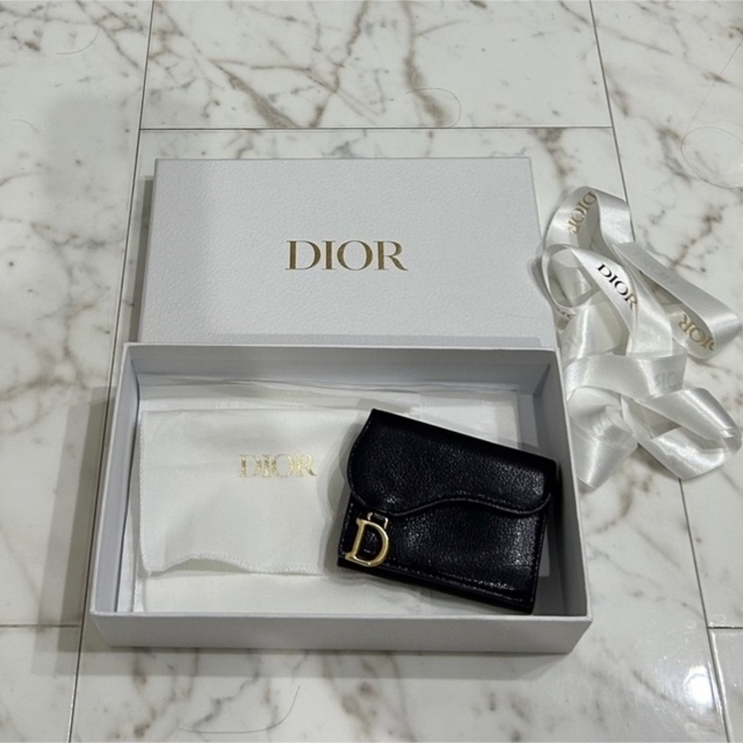 Dior ディオール財布　サドルコンパクトウォレットブラック　黒