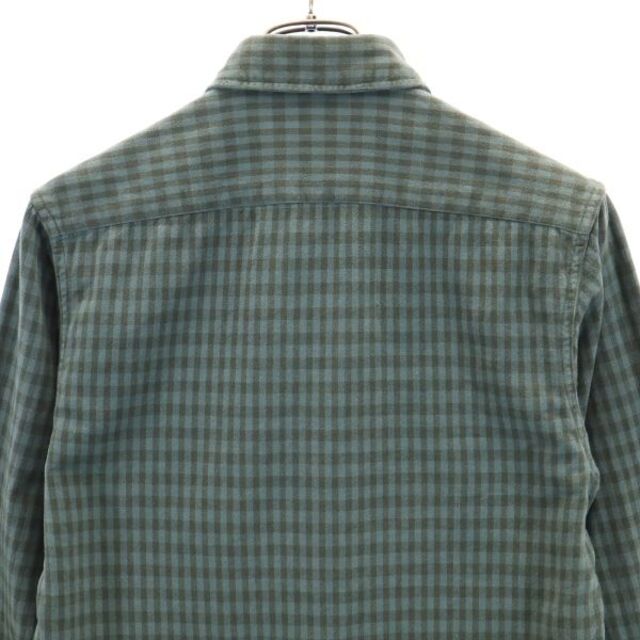 RRL 黒タグ 一ツ星 チェック柄 長袖 シャツ XS カーキ系 ダブルアール