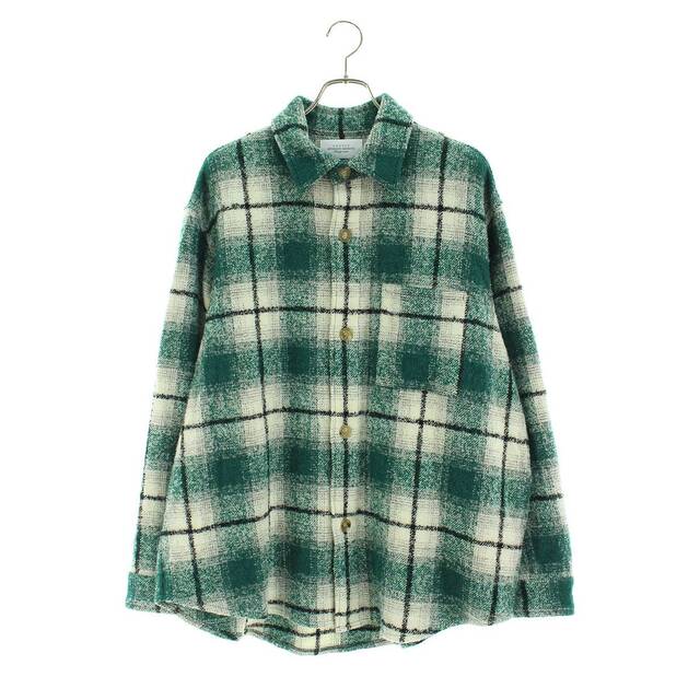 アンユーズド 22AW WOOL CHECK SHIRT US2280 ウールチェック長袖シャツ ...