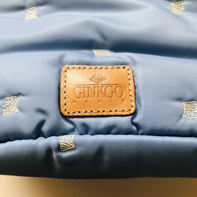 GINKGO【未使用】キルティングバッグ フランス製 ペールブルー ...