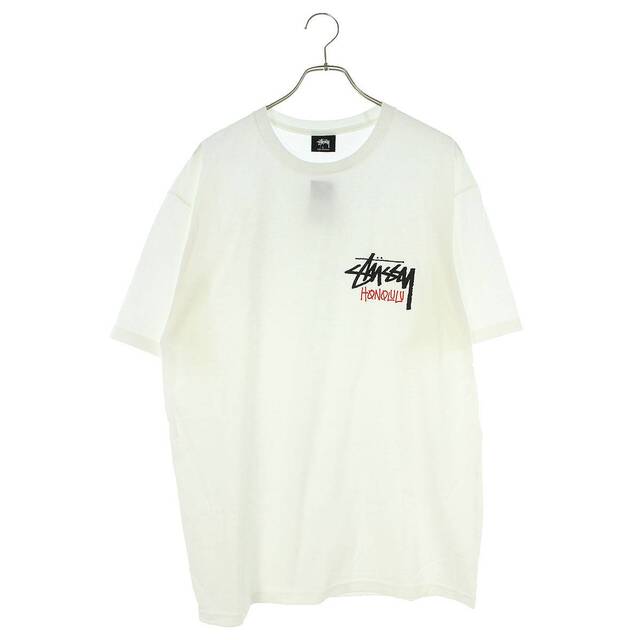 ステューシー STOCK HONOLULU SU18 TEE フロントプリントTシャツ メンズ L