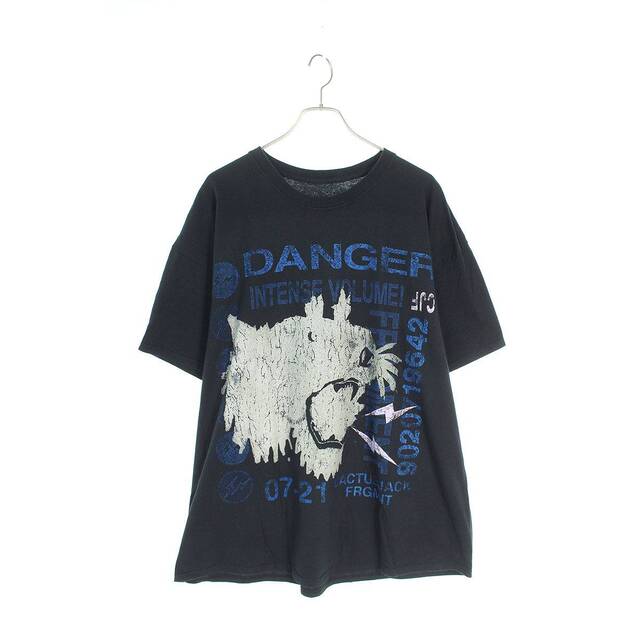 トラビス・スコット ×フラグメントデザイン fragment design CACTUS JACK FOR FRAGMENT DANGER TEE ダブルネームプリントTシャツ メンズ XLメンズ