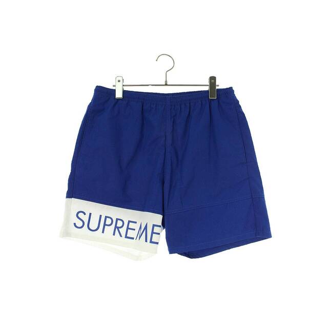 ショートパンツシュプリーム 16SS Banner Water Short 裾ロゴウォーターショートパンツ メンズ S