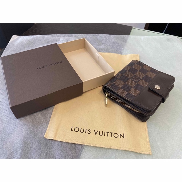 LOUIS VUITTON ルイヴィトン ダミエ 折財布 箱入 コンパクトジップ - 財布