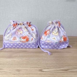 ディズニー(Disney)のひまわり様　専用ディズニープリンセス　お弁当袋　コップ袋(ランチボックス巾着)