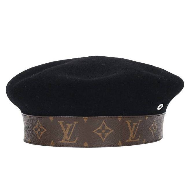 ルイヴィトン BERET FOR GENTLEMEN LH0137 モノグラムパイピングベレー帽 メンズ