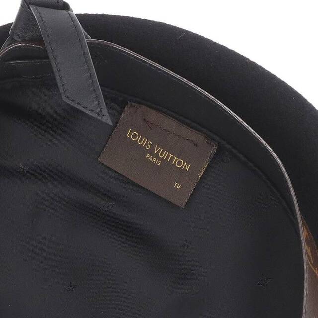 ルイヴィトン BERET FOR GENTLEMEN LH0137 モノグラムパイピングベレー帽 メンズ