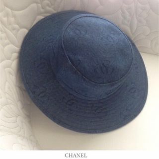 シャネル(CHANEL)の本物 CHANEL デニム ハット 🤎 帽子 ココ シャネル(ハット)