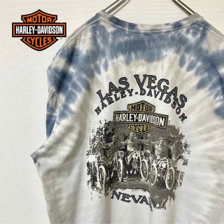 ハーレーダビッドソン(Harley Davidson)のビンテージ/タイダイハーレーダビッドソンTシャツ ビッグシルエットUSサイズXL(Tシャツ/カットソー(半袖/袖なし))