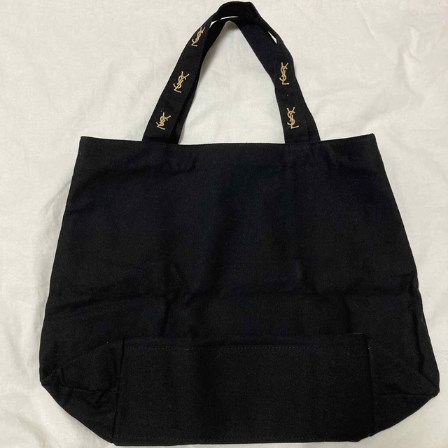 【イヴサンローラン】トートバッグ ビッグロゴ 持ち手ロゴ シンプル 黒 美品