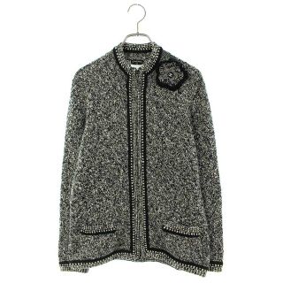 シャネル(CHANEL)のシャネル 05A フラワーブローチジップアップカーディガン レディース 42(カーディガン)