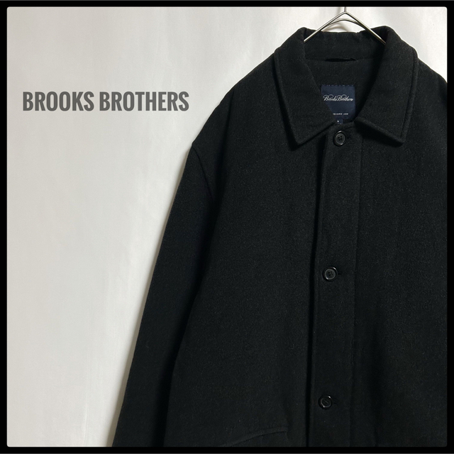 BROOKS BROTHERS カシミヤ　ステンカラーコート　ブラック　ウール