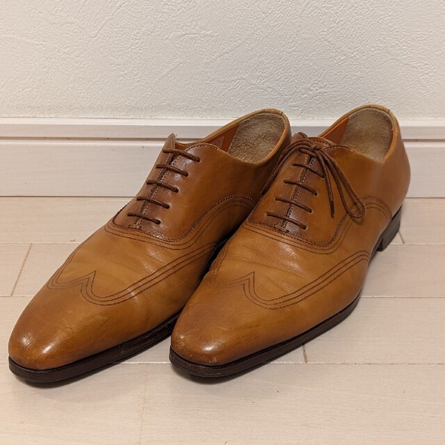 サントーニ ビジネスシューズ ウイングチップ ブラウン Santoni