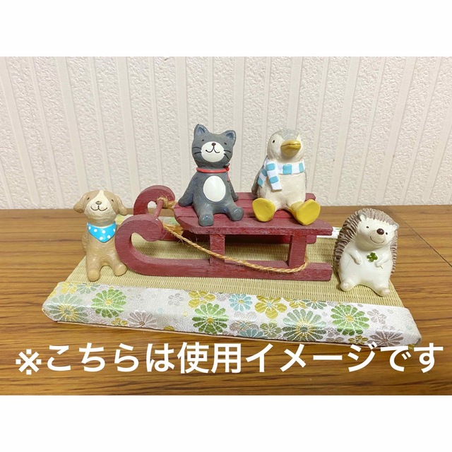 ミニ畳　金蘭(菊吹雪)若草色　ひな祭り ハンドメイドのインテリア/家具(インテリア雑貨)の商品写真