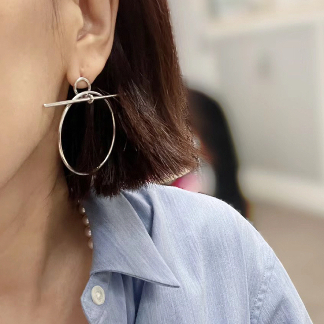 人気の贈り物が大集合 Hermes - HERMES Loop MM シルバー925ピアス