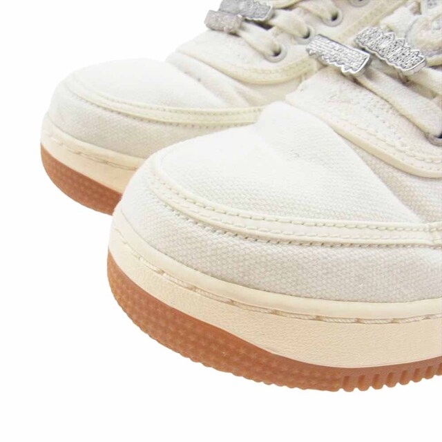 NIKE(ナイキ)のNIKE ナイキ スニーカー AQ4211-101 × TRAVIS SCOTT AIR FORCE1 LOW TRAVIS エアフォース トラヴィススコット ローカット スニーカー ベージュ系 26.5cm【中古】 メンズの靴/シューズ(スニーカー)の商品写真