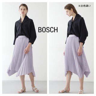 ボッシュ(BOSCH)の超美品　BOSCH 現行販売モデル　ランダムヘムプリーツスカート(ロングスカート)