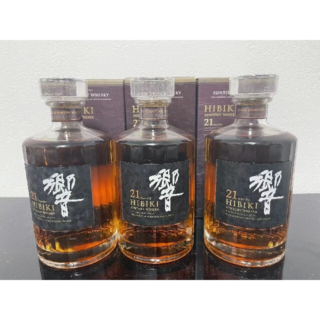 QR付き 響21年 空瓶と化粧箱12本セット SUNTORY HIBIKI21