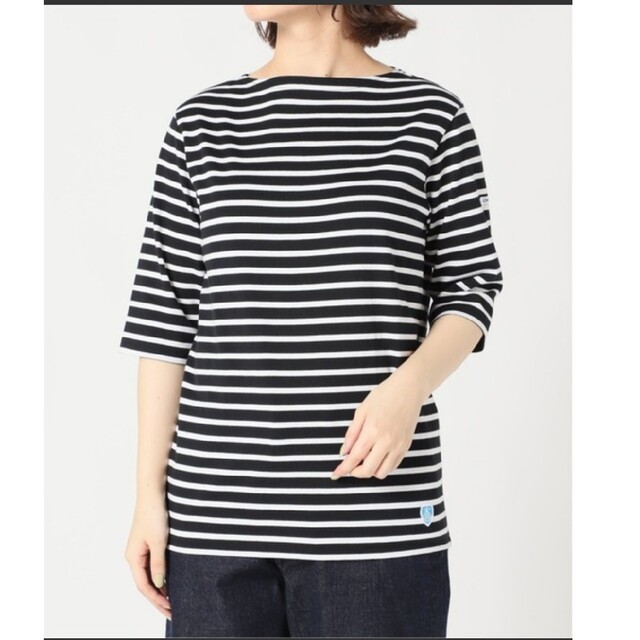 SLOBE IENA(スローブイエナ)の[ORCIVAL]BOAT NECK P.O HALF SLEEVEカットソー レディースのトップス(カットソー(長袖/七分))の商品写真