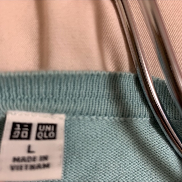 UNIQLO(ユニクロ)のUNIQLO ユニクロ　XL UVカットスーピマコットンクルーネックカーディガン レディースのトップス(カーディガン)の商品写真