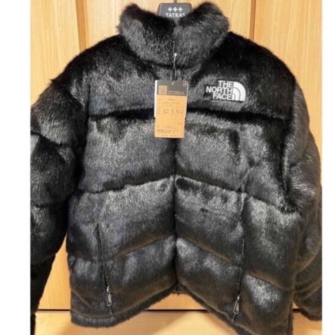 新品 supreme TNF faux fur nuptse jacket