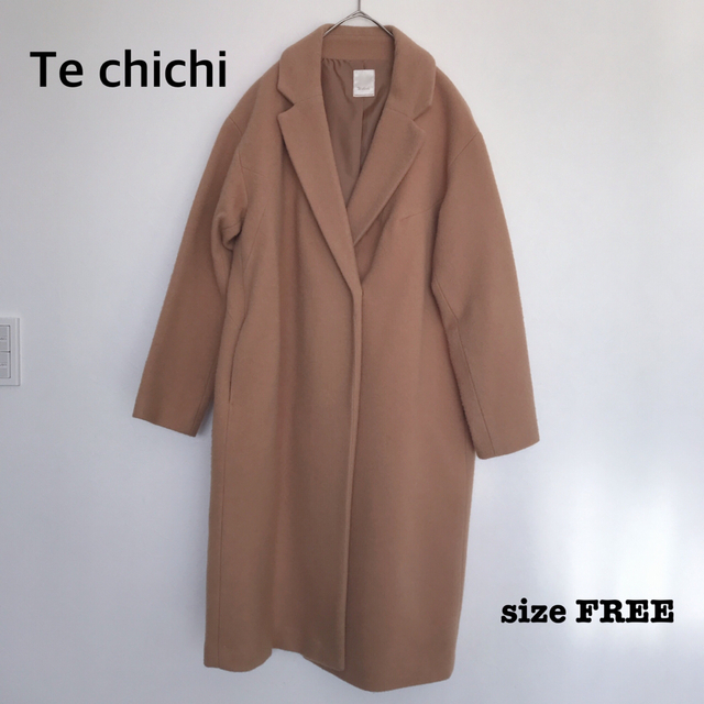 Te chichi テチチ　ウールロングコート　キャメル　フリーサイズ